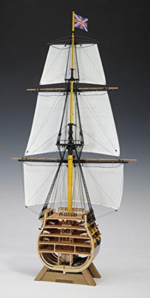 Woody Joe Royal Navy Victory Cut Model Wooden Model Unpainted Assembly Kit 1/160 (With Sail)