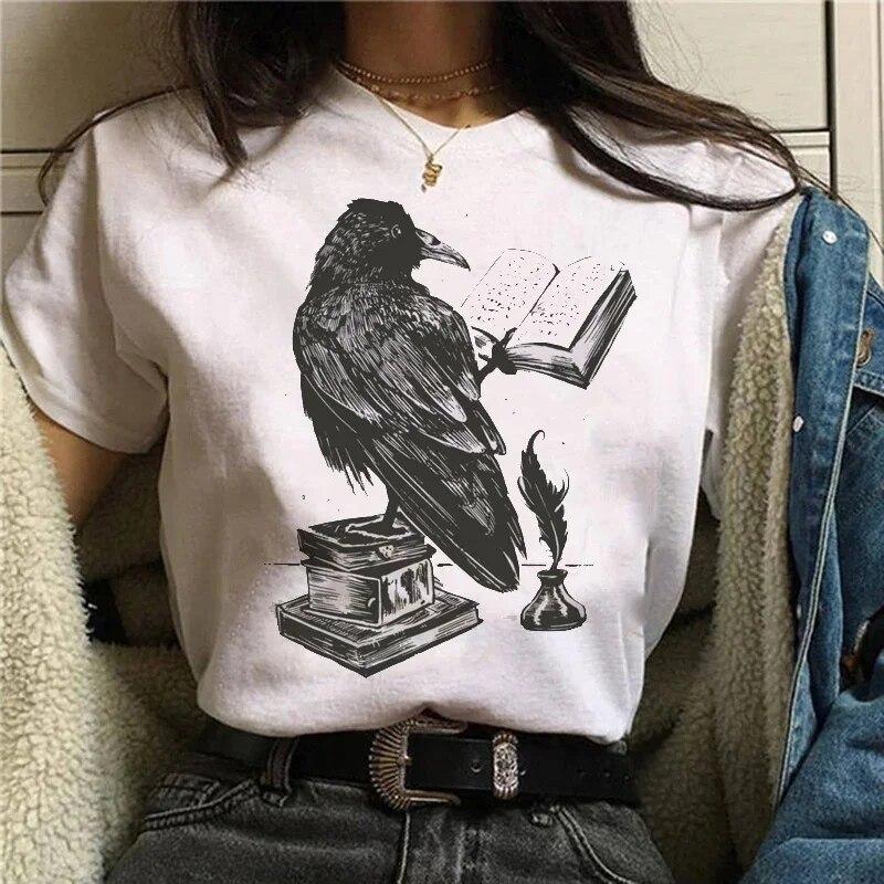 T-shirts Sweet Women Fashion Salem Print Aesthetic Clothes Graphic Unisex Tshirt Top Cartoon Lady Casual FeUnisex Tee Clothing Women