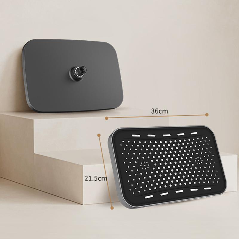 36cm Booster-Oberkopfbrause Großes Duschkopf-Set Quadratisch Dick Anti-Kalk Bad Haushalts-Duschkopf-Set