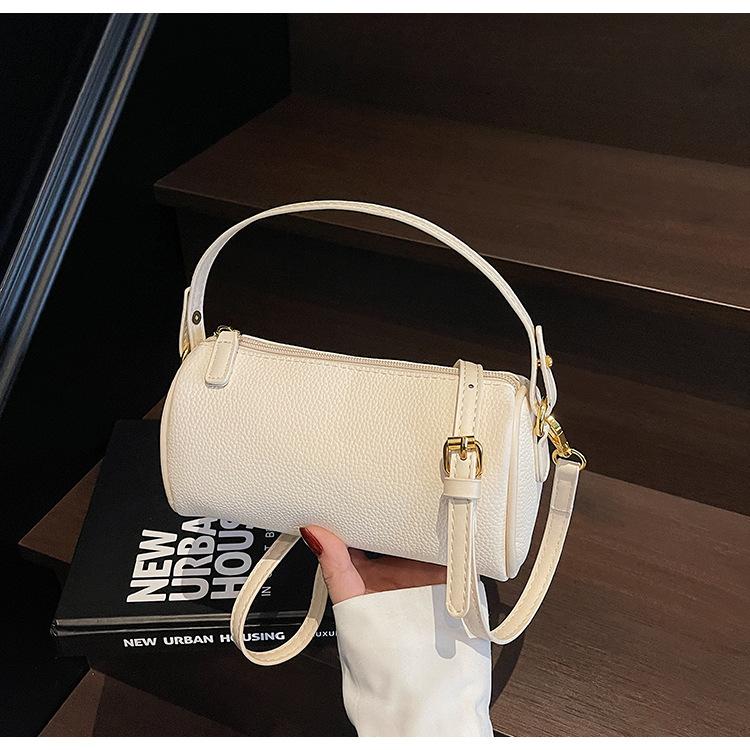 

2025 new fashion small satchel niche design simple texture versatile shoulder cross pillow bag