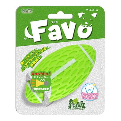 PLATZ PET SUPPLISES FUN Dog Toy Favo Football Lime &