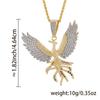 Daixi Two-tone Hip Hop Zircon Phoenix Pendant Necklace