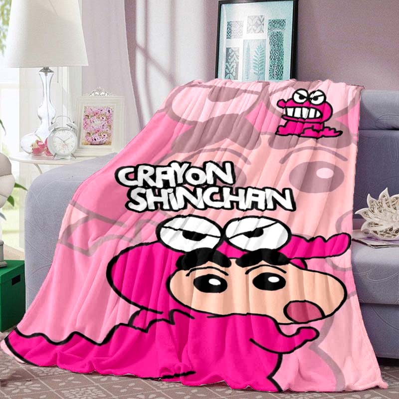 This Crayon Shin-chan Cartoon Blanket Is Made of Warm and Comfortable Flannel and Is Suitable for Bedrooms, Sofas, Beds, Chairs,