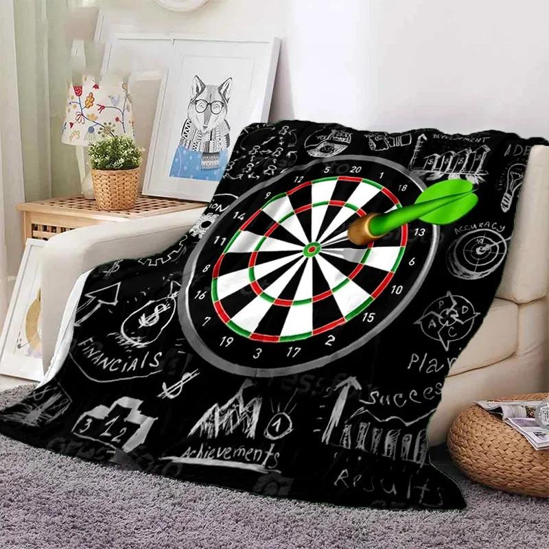 Darts Pattern Flannel Throw Blanket Blank Soft Warm Series and Ice Fire Darts Fashion Flannel Warm Sofa Bed Camping Kids Gifts