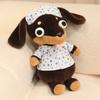 40CM Adorable Big Eyes Dachshund Plush Toy Soft Stuffed Animal Dog Doll Funny Dachshund Wear Clothes Doll Pet Puppy Gifts