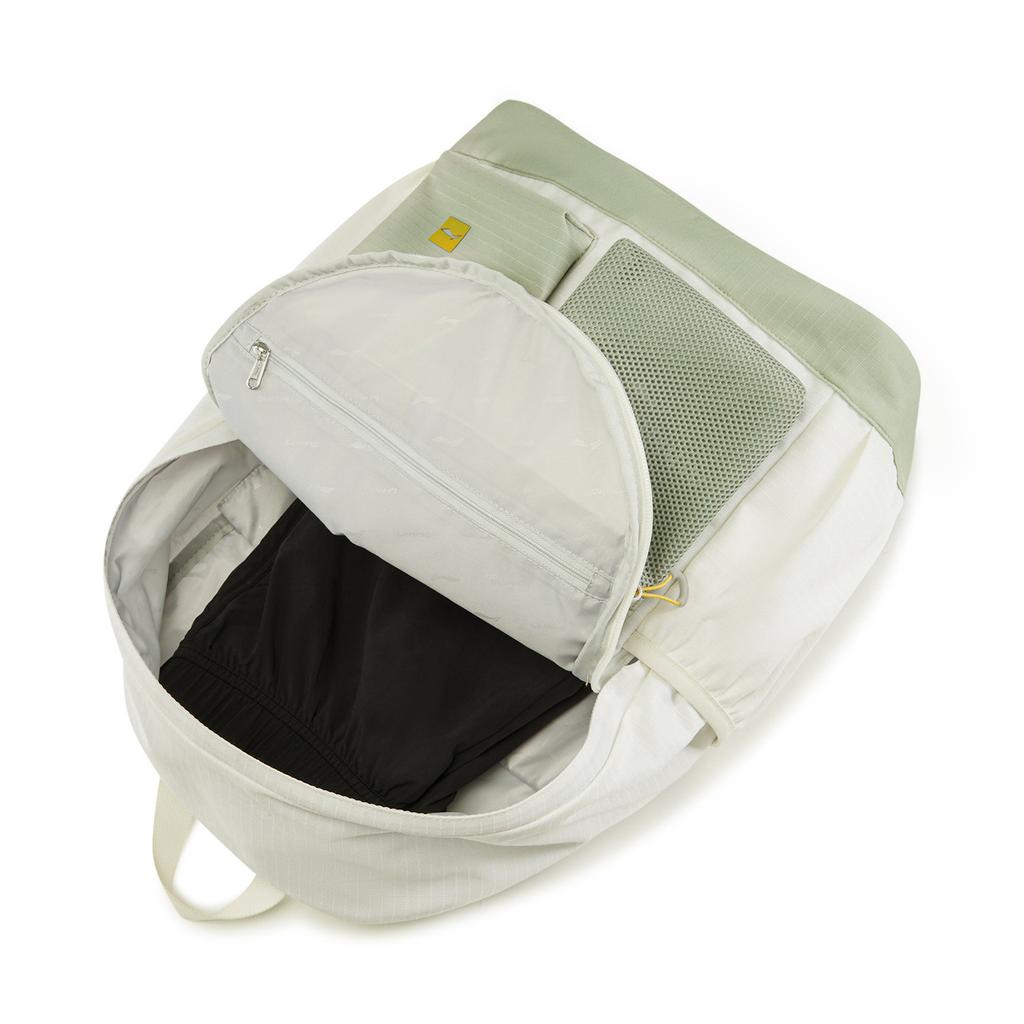 New LiNing Fitness Series Polyester Backpack Unisex Moon White & Light Gray Green ABSV157-1