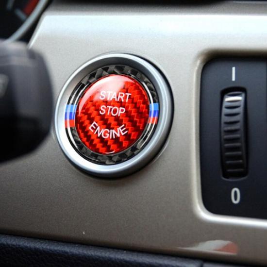 For BMW E90 Vehicle Engine Switch Ignition Start Stop Button Trim Cover Cap Trim