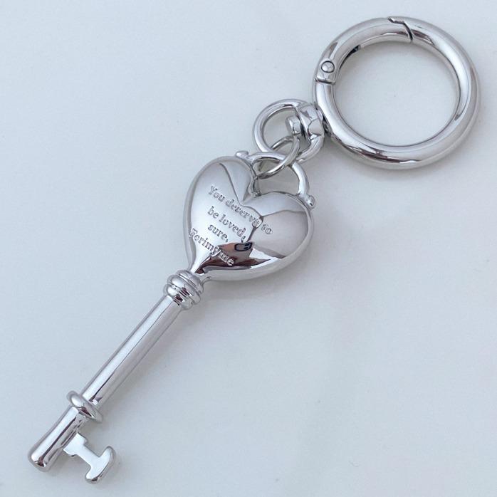 Heart Lock Keychain Set - Korean Style Couples' Bag Pendant Accessories