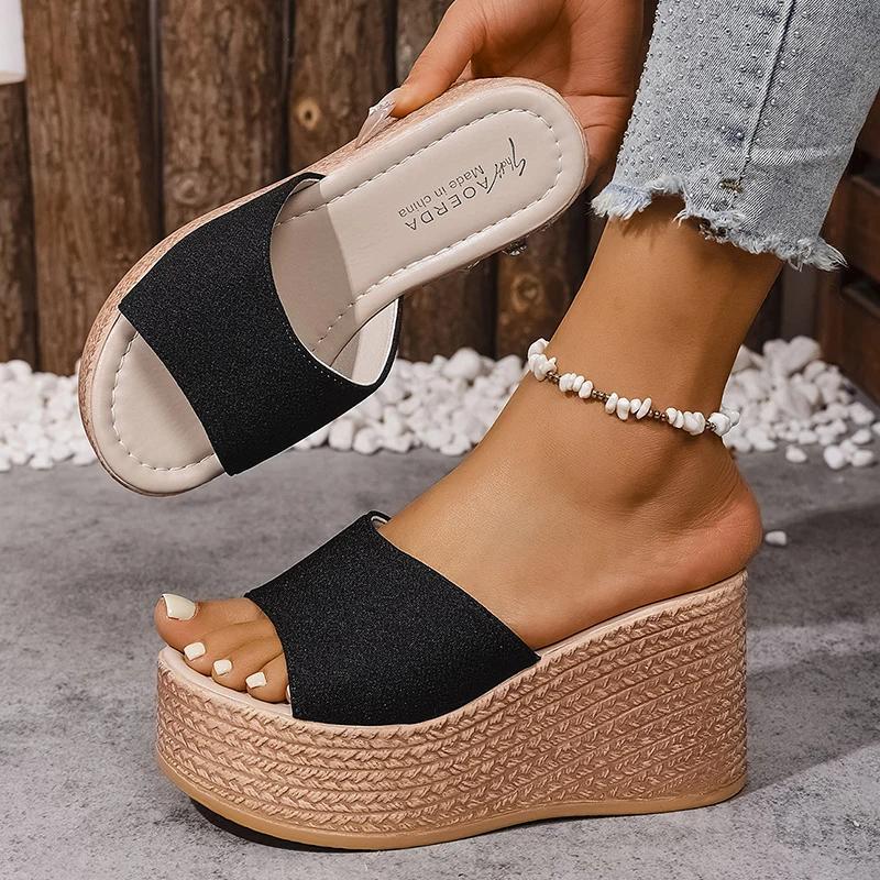 Fashion Women's Casual Platform Wedge Sandals Summer Open Toe Thick Bottom Slippers Woman Plus Size Fashion Chunky Sandalias Mujer 2025