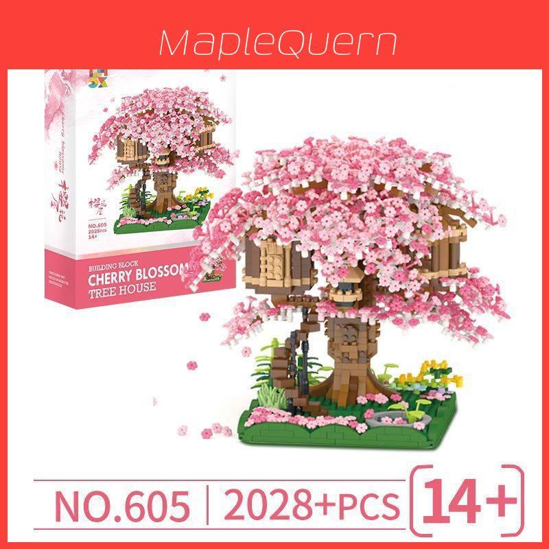 Childrens Sakura Tree Micro Block Building Kit With Abs Plastic Pieces For Creative Play And Gift