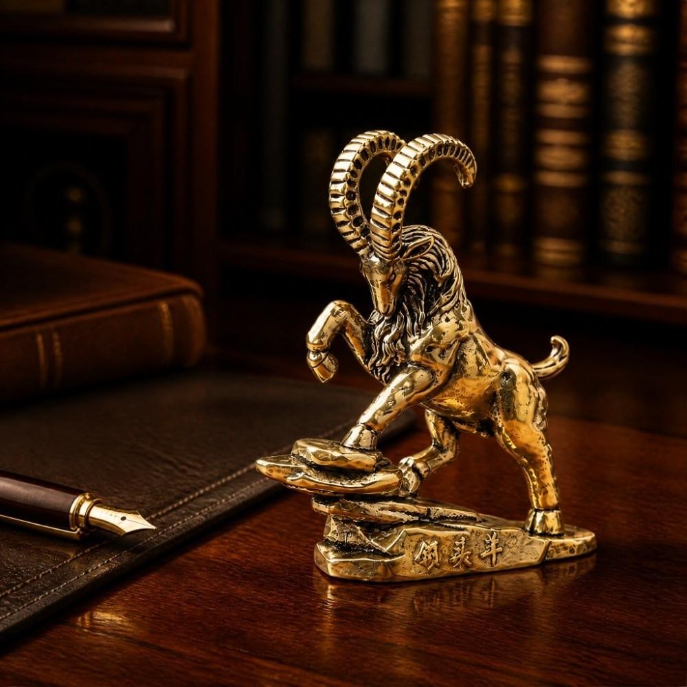 Handmade Brass Ornament Brass Desktop Decoration Collectibles Brass Figurine Office Decor