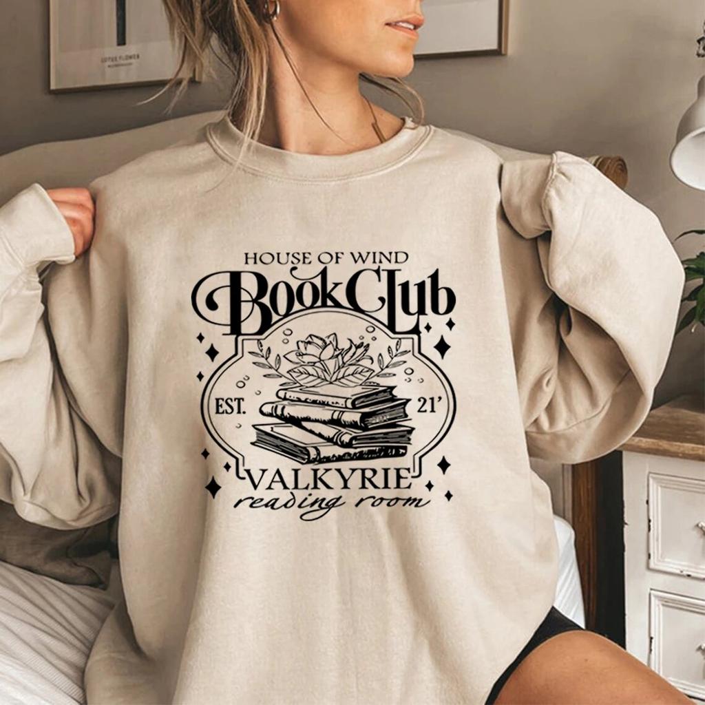 House of Wind Library Velaris Sweatshirt Acotar Book Club Sweater Night Court SJM Throne of Glass Sweatshirt Long Sleeve Pullovers