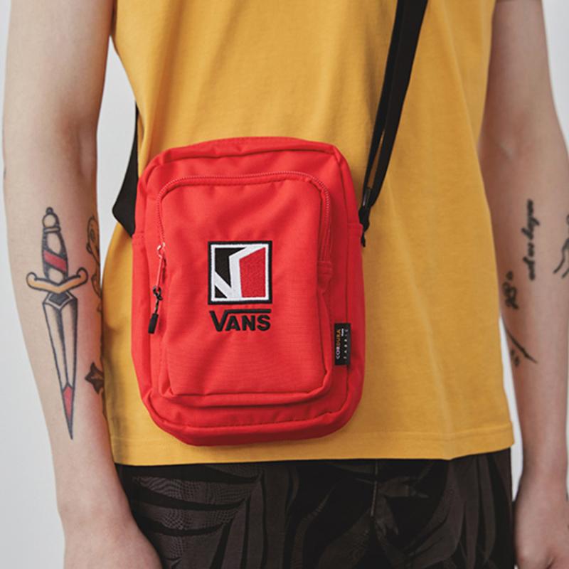 Vans Polyester Shoulder Bag Crossbody Bag Regular Unisex Burgundy Vans VN0A4P4IYBK