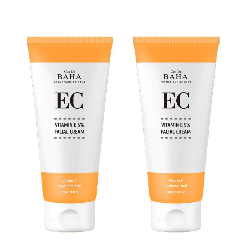 Cos De BAHA (EC120) Vitamin E 5 % mit Niacinamid-Gesichtscreme 120 ml (3 Optionen)