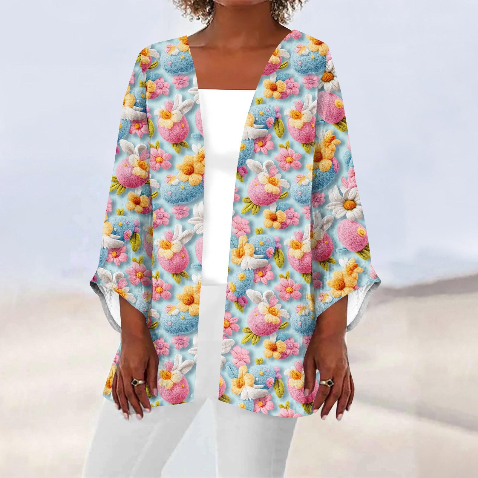 

Женская повседневная и модная легкая куртка средней длины с принтом, кардиган, кардиган M розовый