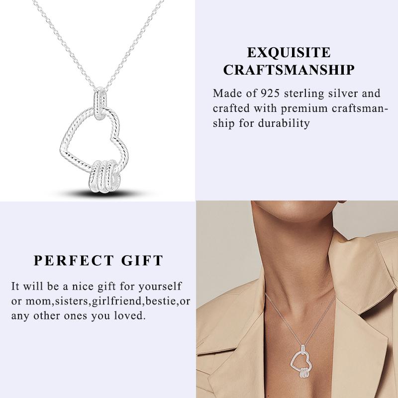 925 Silver Necklaces Heart Simple Irregular Trendy Simple Necklaces for Women Gift Party Jewelry Gift