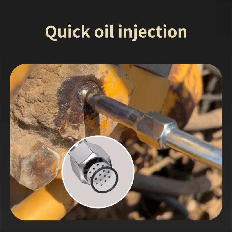 Heavy Duty Grease Guns Attachments with Debris Filtering Mesh and Ergonomic Design for Truck Smooth Lubrication Process