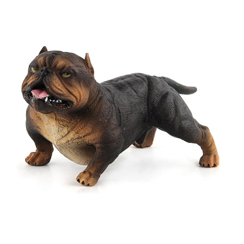 Realistic Puppy Bulldog Figurine Statue Sculpture Model for Dog Lover Collection