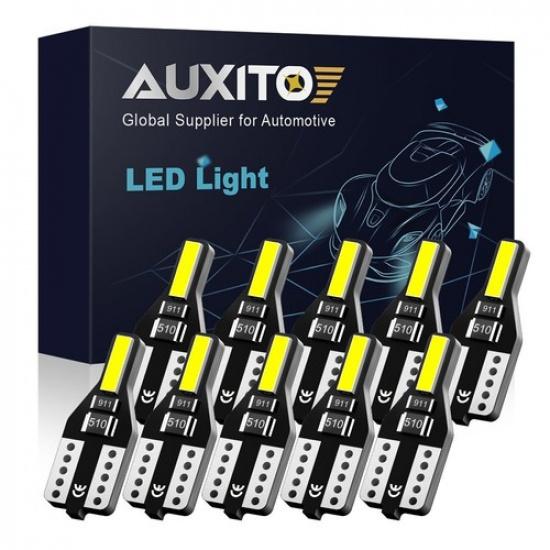 AUXITO LED T10 License Plate Light Bulbs 6000K Super Bright White 168 2825 194