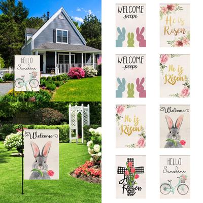 Garden Flags Easter Garden Flags 12 X 18 Inch, Happy Easter Garden Flags For Yard Outdoor Easter Decorations