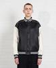 Veteze [Vegan Leather] Lined Varsity Jacket (Black)