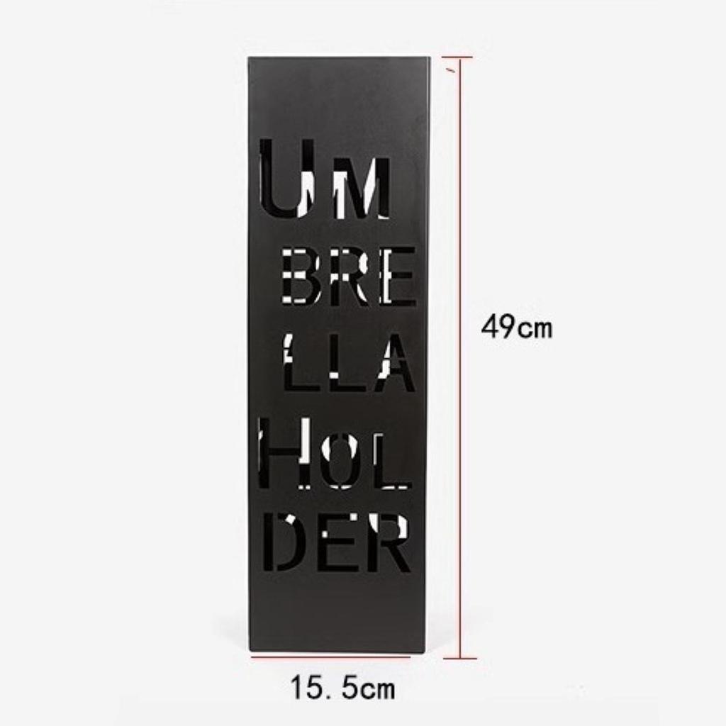 Metal Umbrella Stand for Home Office Entryway, Long Umbrella Storage Rack Hollow Convenient Square Organizer for Doorway Hallway