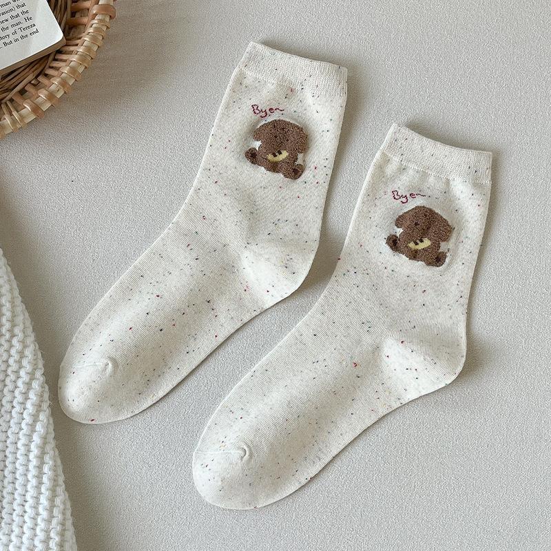 

Женские весенне-осенние мультяшные милые щенки идея пряжа флокирование гольфы-трубы 1 pair