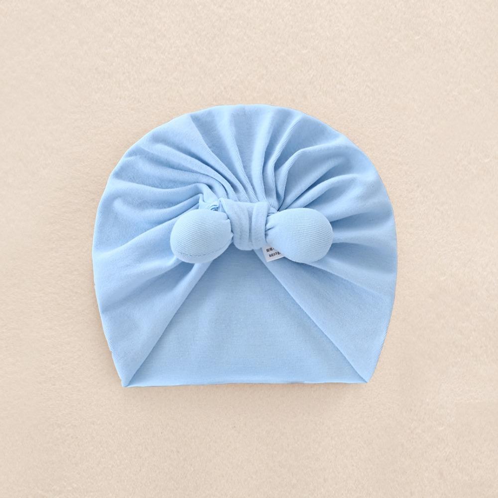 Cartoon Baby Fetal Cap 0-5 Months Newborn Turban Hat Windproof Boneless Muslin Hat  Toddler