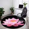 1pc Lotus Flower Chair Carpet for Office, Round Non Slip Durable Large Size Office Carpet, Suitable for Office