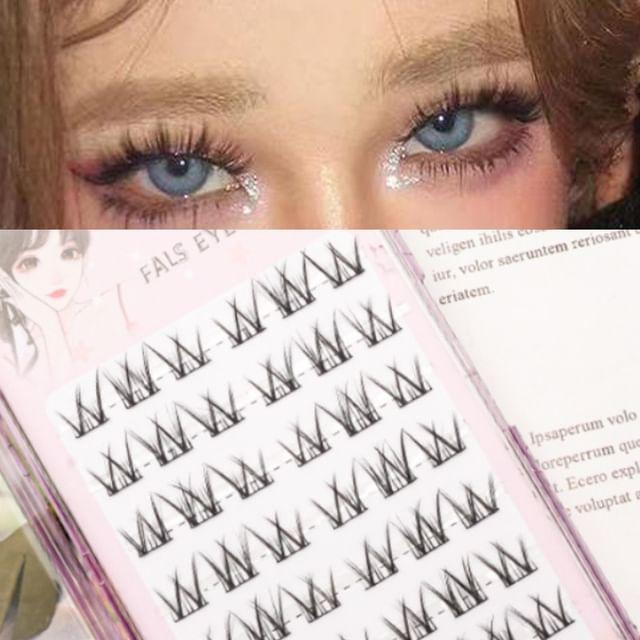 Lactacia - Glue-free False Eyelashes Clusters with Tweezers