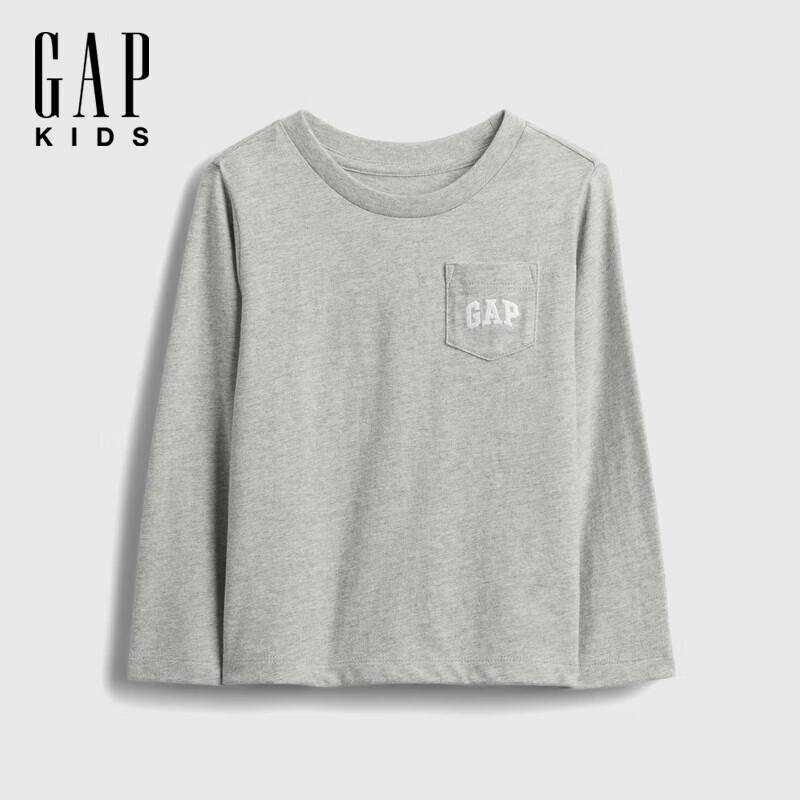 Gap Toddler Boys  Logo Embroidered Pocket Cotton Long Sleeve T-Shirt 100/52