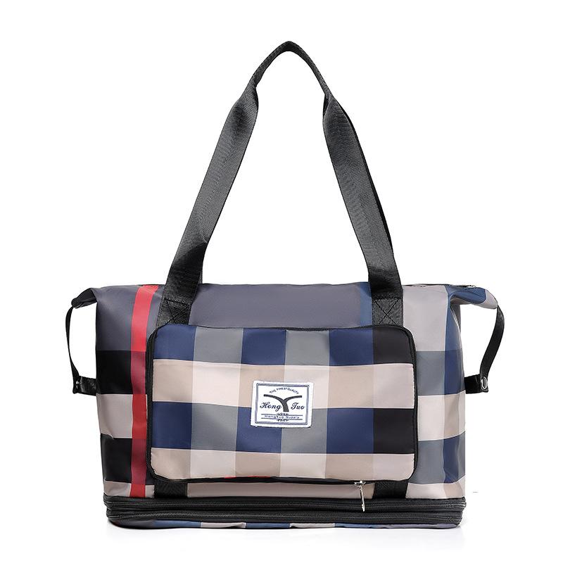 

New sports fitness bag large capacity shoulder bag dry and wet separation sports yoga bag expandable travel bag чорний