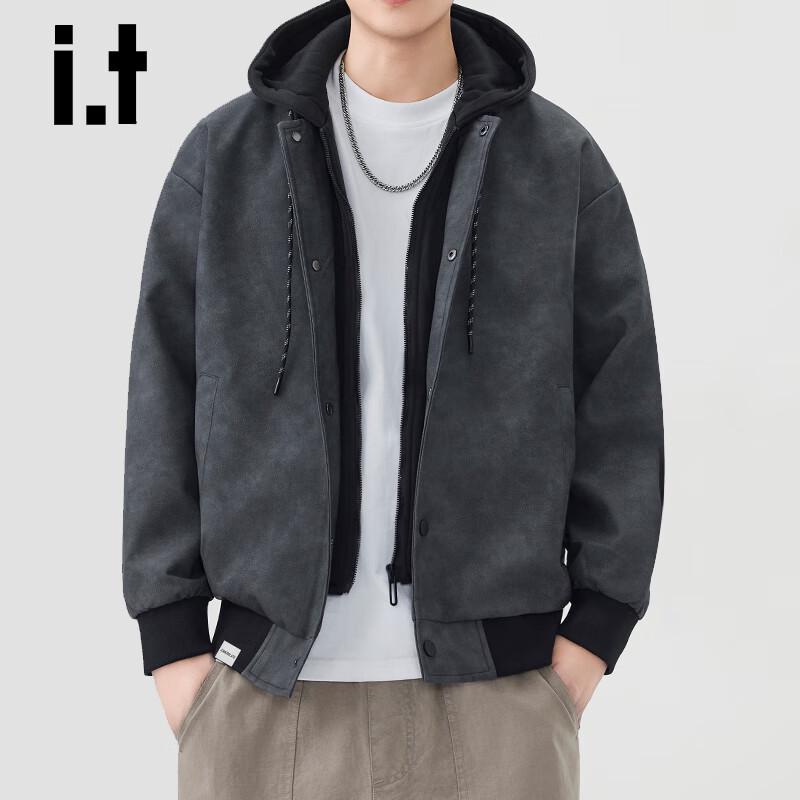 CHOCOOLATE Herren Faux-Zweiteiler Kapuzenjacke