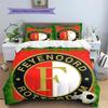 Biancheria da letto con motivo Feyenoord, Set piumone Copripiumone Federa Regalo di Compleanno per la Casa(1 * copripiumino + 2 * federa, senza nucleo)