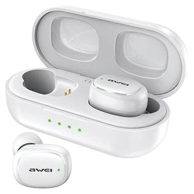 Awei Headphones Bluetooth 5.1 T13 Pro Tws+ Docking Station White/White