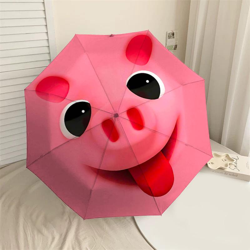 

1PC piggy wallpaperUmbrella-8-Rib Reinforced, Automatic Open, Lightweight & Durable, Cute Fashion Accessory for Outdoor-P186