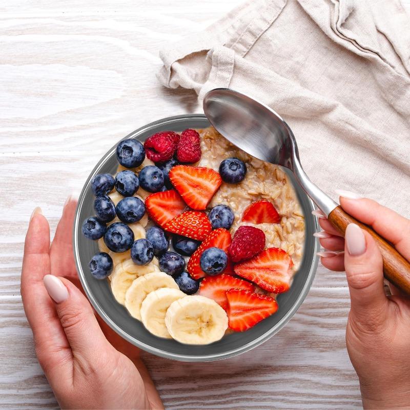 Stainless Steel Anti Scalding Bowls Double-layer Thickened Soup Rice Bowls Salad Ice Cream Dessert Bowl Kitchen Dining Tableware