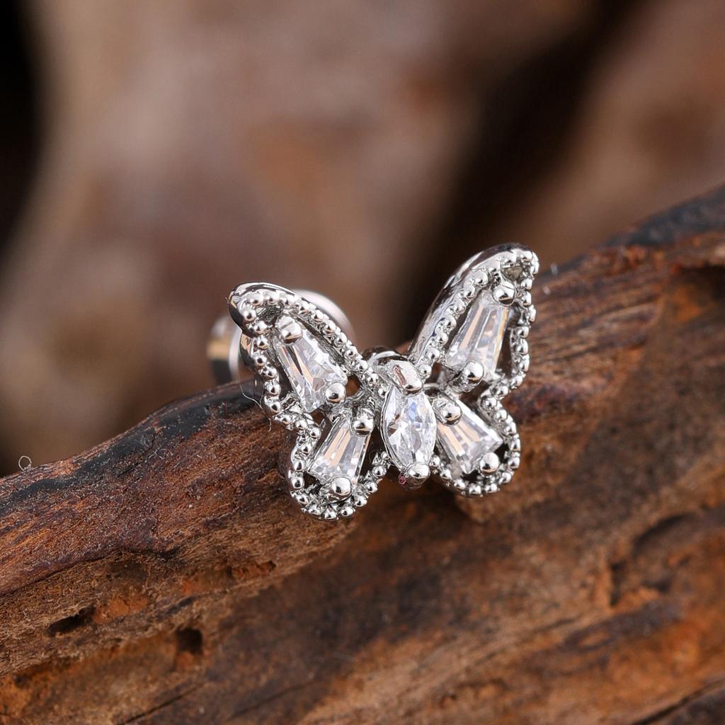 Orecchini a Bottone per Cartilagine in Acciaio Inossidabile Zircone, Semplici e Personalizzati, Orecchini Raffinati e Piccoli Micro-intarsiati, Gioielli per Piercing