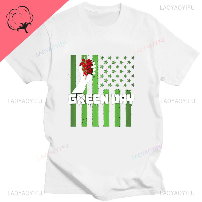 Green Day American Idiot Albuum Cover Tshirts Unisex Women Oversized Tshirts Novelty Funny Streetwear Summer Comfortable Tee