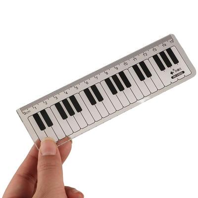 Supplies Plastic Stationery Straight Rulers Black White Musical Notes Measuring Ruler Piano Rule