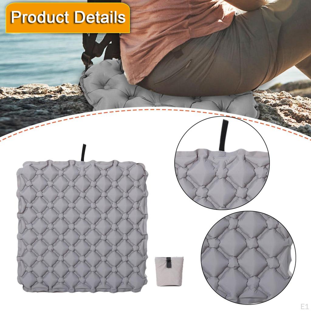 Inflatable Office Chair Cushion, Foldable with Storage Bag for Stadium, Camping, Hiking