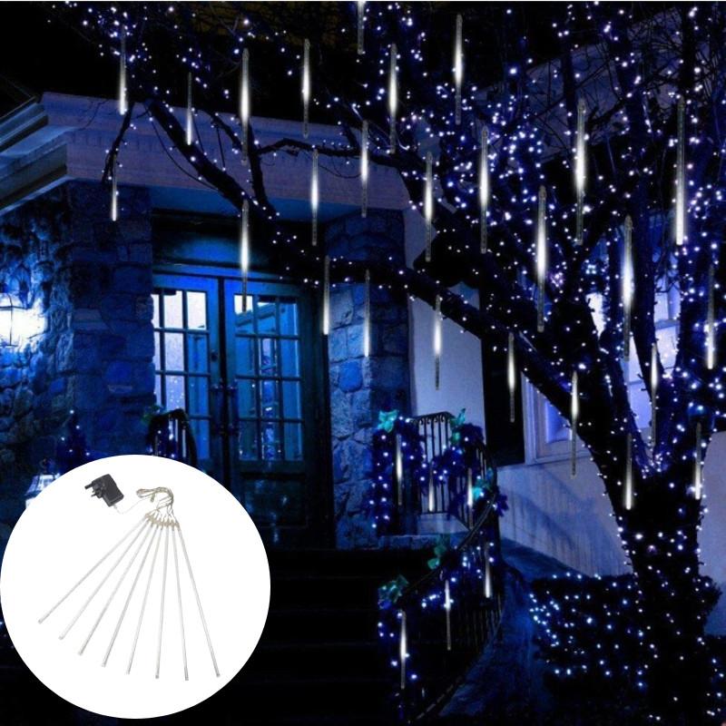Meteor Shower Star Rain Lights 30cm 8 Tubes Falling Christmas Outdoor Party Tree