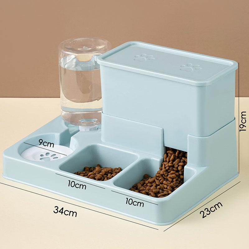 Automatic Cat Feeder Water Dispenser Integrated Pet Food Bowl Drinking Fountain Dual Use Dog Kitten Feeding Watering Pet