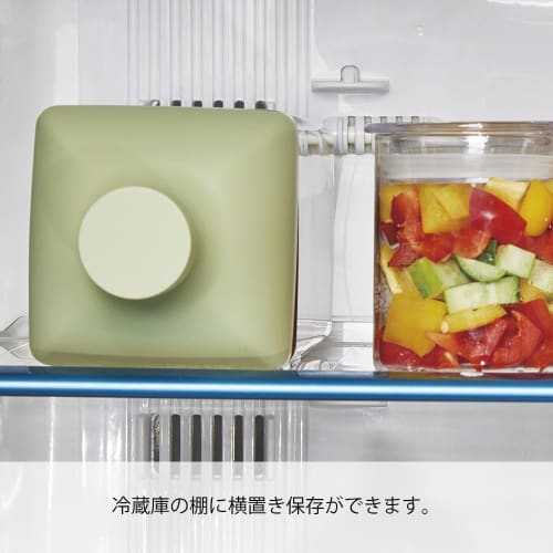 HARIO Kirk Bottle, 1200ml, Smoky Green, Resin, Vertical and Horizontal, with Tea Strainer, Made in Japan, KAB-120-SG