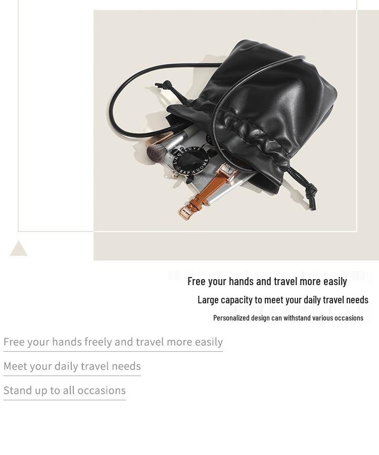 Damen Vielseitige Kordelzug-Bucket-Bag – Schicke High-End-Pendler-Umhänge- und Schultertasche