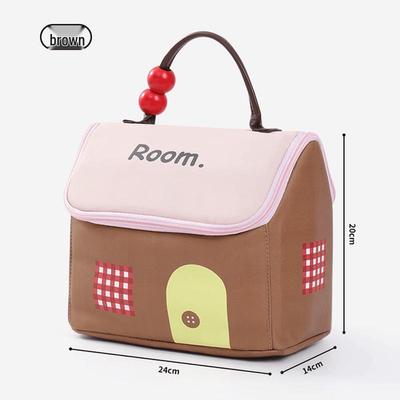 Cute House-Shaped Waterproof Travel Cosmetic Bag