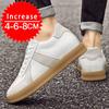 Men Women Genuine Leather Casual Elevator Shoes Leisure Sneakers Sports Zapatos Mujer Men's Height Increasing Shoes Tennis Shoes