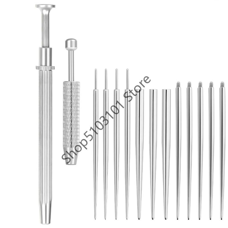 Taper Insertion Pin Tool Internal Thread Piercing For Tragus Lip Nose Piercing Stretching Tool Jeweler's Pick Up Tool