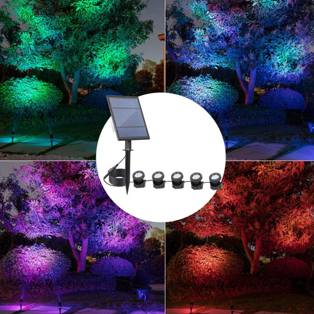 Solar Underwater Lights Outdoor RGB Waterproof Garden Pool Yard Landscape Spotlights Pond Aquarium Fish Tank Decor Solar Lamp