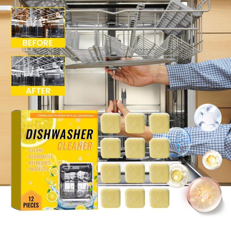 Powerful Dishwasher Cleaner Disposal Cleaning Deodorize Tablets Kitchen Drain Cleaning Care